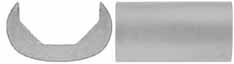 Shallow Crescent Muzzle Cap, for 15/16" octagon barrel, iron